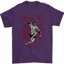 Muay Thai Tiger Warrior MMA Martial Arts Mens T-Shirt Cotton Gildan Purple