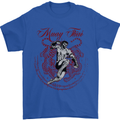 Muay Thai Tiger Warrior MMA Martial Arts Mens T-Shirt Cotton Gildan Royal Blue