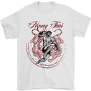 Muay Thai Tiger Warrior MMA Martial Arts Mens T-Shirt Cotton Gildan White