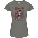 Muay Thai Tiger Warrior MMA Martial Arts Womens Petite Cut T-Shirt Charcoal