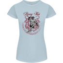 Muay Thai Tiger Warrior MMA Martial Arts Womens Petite Cut T-Shirt Light Blue