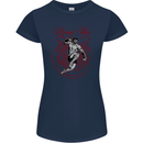 Muay Thai Tiger Warrior MMA Martial Arts Womens Petite Cut T-Shirt Navy Blue