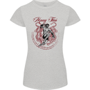 Muay Thai Tiger Warrior MMA Martial Arts Womens Petite Cut T-Shirt Sports Grey
