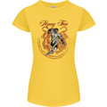 Muay Thai Tiger Warrior MMA Martial Arts Womens Petite Cut T-Shirt Yellow