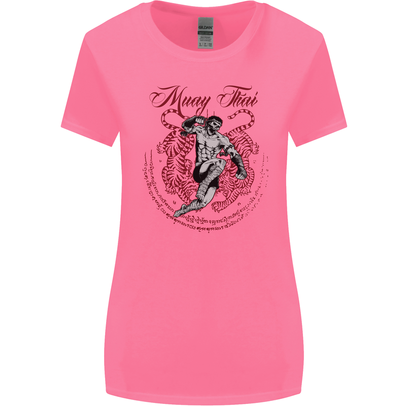 Muay Thai Tiger Warrior MMA Martial Arts Womens Wider Cut T-Shirt Azalea