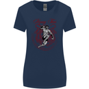 Muay Thai Tiger Warrior MMA Martial Arts Womens Wider Cut T-Shirt Navy Blue