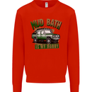 Mud Bath Is My Hobby 4X4 Off Roading Road Kids Sweatshirt Jumper Bright Red
