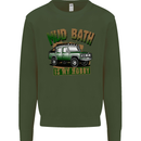 Mud Bath Is My Hobby 4X4 Off Roading Road Kids Sweatshirt Jumper Forest Green