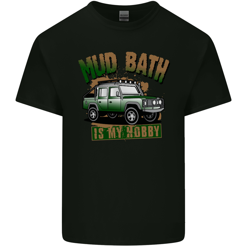 Mud Bath Is My Hobby 4X4 Off Roading Road Mens Cotton T-Shirt Tee Top Black