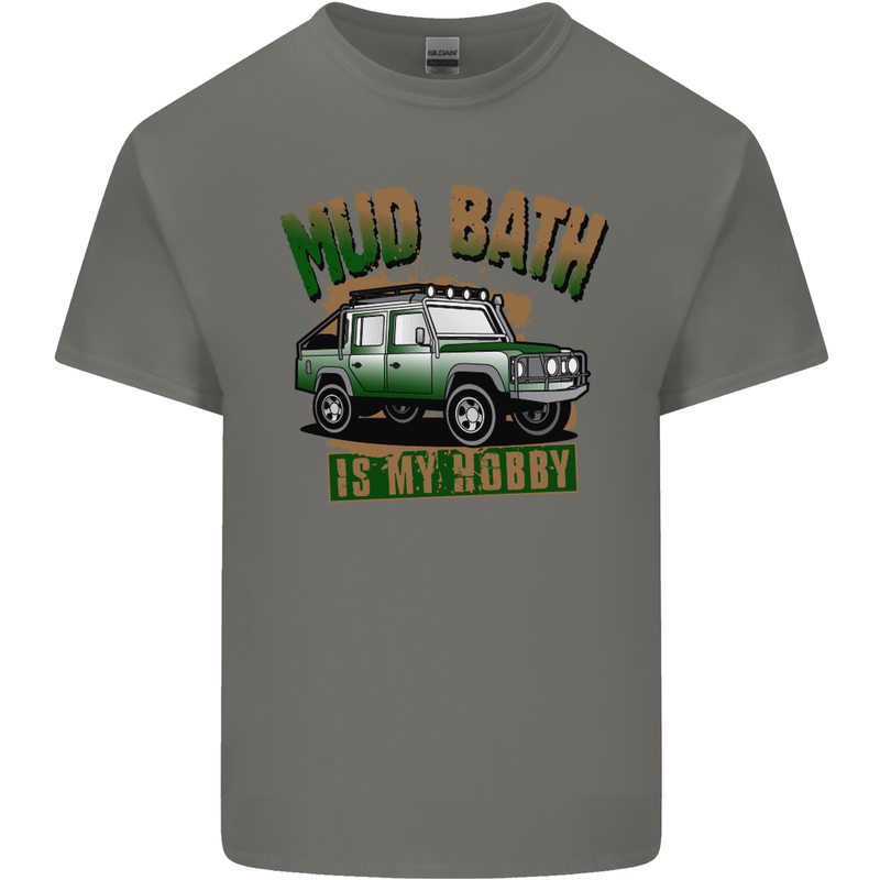 Mud Bath Is My Hobby 4X4 Off Roading Road Mens Cotton T-Shirt Tee Top Charcoal