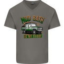 Mud Bath Is My Hobby 4X4 Off Roading Road Mens V-Neck Cotton T-Shirt Charcoal