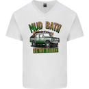 Mud Bath Is My Hobby 4X4 Off Roading Road Mens V-Neck Cotton T-Shirt White