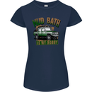 Mud Bath Is My Hobby 4X4 Off Roading Road Womens Petite Cut T-Shirt Navy Blue
