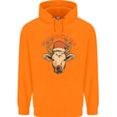 Muhdolf Funny Rudolf Christmas Cow Childrens Kids Hoodie Orange