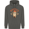 Muhdolf Funny Rudolf Christmas Cow Childrens Kids Hoodie Storm Grey