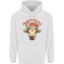 Muhdolf Funny Rudolf Christmas Cow Childrens Kids Hoodie White
