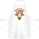 Muhdolf Funny Rudolf Christmas Cow Cotton Apron 100% Organic White