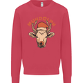 Muhdolf Funny Rudolf Christmas Cow Kids Sweatshirt Jumper Heliconia