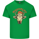 Muhdolf Funny Rudolf Christmas Cow Kids T-Shirt Childrens Irish Green