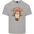 Muhdolf Funny Rudolf Christmas Cow Kids T-Shirt Childrens Sports Grey