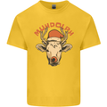 Muhdolf Funny Rudolf Christmas Cow Kids T-Shirt Childrens Yellow