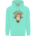 Muhdolf Funny Rudolf Christmas Cow Mens 80% Cotton Hoodie Peppermint
