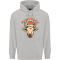 Muhdolf Funny Rudolf Christmas Cow Mens 80% Cotton Hoodie Sports Grey