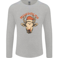 Muhdolf Funny Rudolf Christmas Cow Mens Long Sleeve T-Shirt Sports Grey