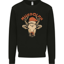 Muhdolf Funny Rudolf Christmas Cow Mens Sweatshirt Jumper Black