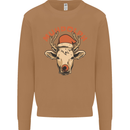 Muhdolf Funny Rudolf Christmas Cow Mens Sweatshirt Jumper Caramel Latte