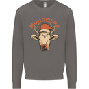 Muhdolf Funny Rudolf Christmas Cow Mens Sweatshirt Jumper Charcoal