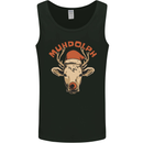 Muhdolf Funny Rudolf Christmas Cow Mens Vest Tank Top Black