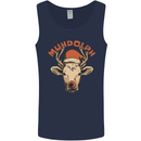 Muhdolf Funny Rudolf Christmas Cow Mens Vest Tank Top Navy Blue