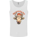 Muhdolf Funny Rudolf Christmas Cow Mens Vest Tank Top White