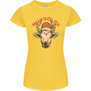 Muhdolf Funny Rudolf Christmas Cow Womens Petite Cut T-Shirt Yellow