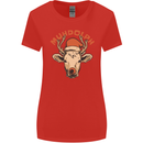 Muhdolf Funny Rudolf Christmas Cow Womens Wider Cut T-Shirt Red