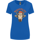 Muhdolf Funny Rudolf Christmas Cow Womens Wider Cut T-Shirt Royal Blue