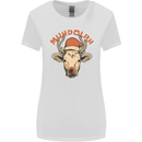 Muhdolf Funny Rudolf Christmas Cow Womens Wider Cut T-Shirt White