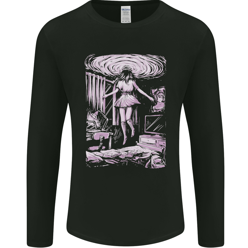 Multiverse 3rd Dimension SCI-FI Universe Mens Long Sleeve T-Shirt Black