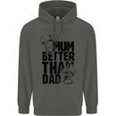 Mum Better Than Dad Mother's Father's Day Childrens Kids Hoodie Storm Grey