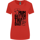 Mum Better Than Dad Mother's Father's Day Womens Wider Cut T-Shirt Red