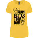 Mum Better Than Dad Mother's Father's Day Womens Wider Cut T-Shirt Yellow