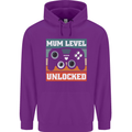 Mum Level Unlocked New Mommy Baby Born Childrens Kids Hoodie Purple