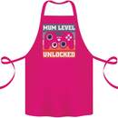 Mum Level Unlocked New Mommy Baby Born Cotton Apron 100% Organic Pink
