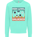 Mum Level Unlocked New Mommy Baby Born Kids Sweatshirt Jumper Peppermint