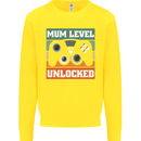 Mum Level Unlocked New Mommy Baby Born Kids Sweatshirt Jumper Yellow