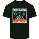 Mum Level Unlocked New Mommy Baby Born Kids T-Shirt Childrens Black
