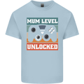 Mum Level Unlocked New Mommy Baby Born Kids T-Shirt Childrens Light Blue
