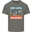 Mum Level Unlocked New Mommy Baby Born Mens Cotton T-Shirt Tee Top Charcoal