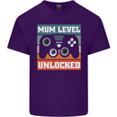 Mum Level Unlocked New Mommy Baby Born Mens Cotton T-Shirt Tee Top Purple